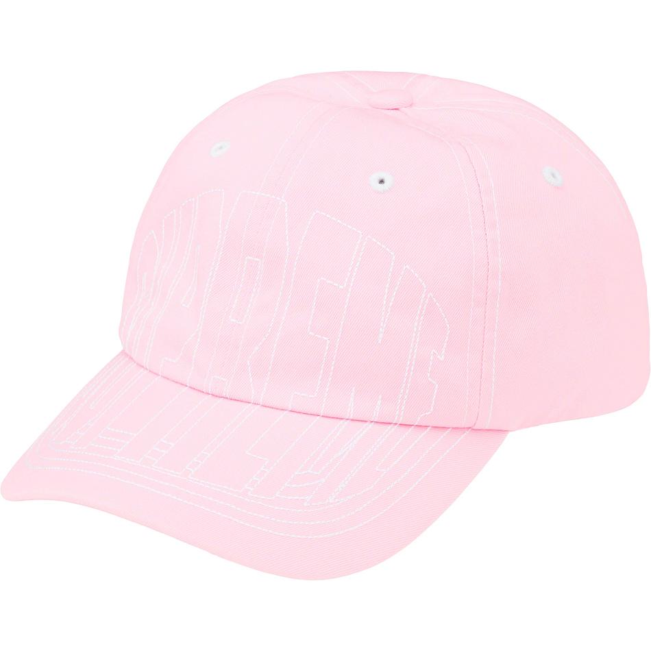 Pink Supreme Visor Stitch 6-Panel Hats | Supreme 506MA